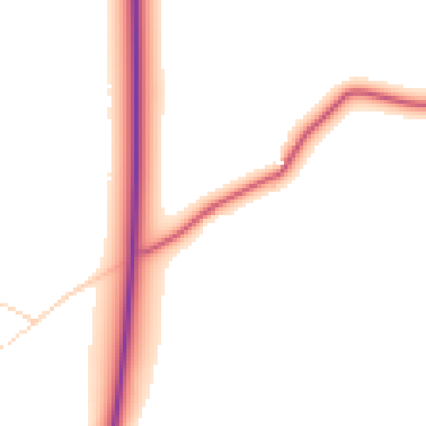 Daytime road noise heatmap for NR11 6LS