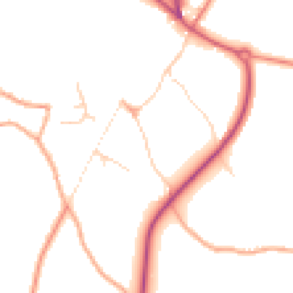 Daytime road noise heatmap for NR11 6QD