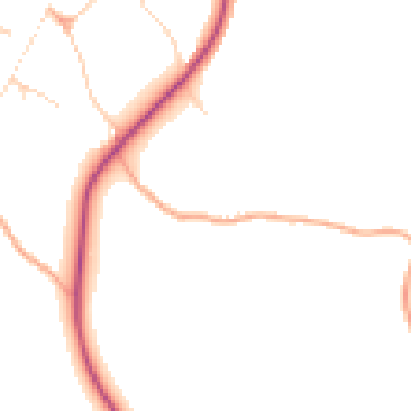 Daytime road noise heatmap for NR11 6QE