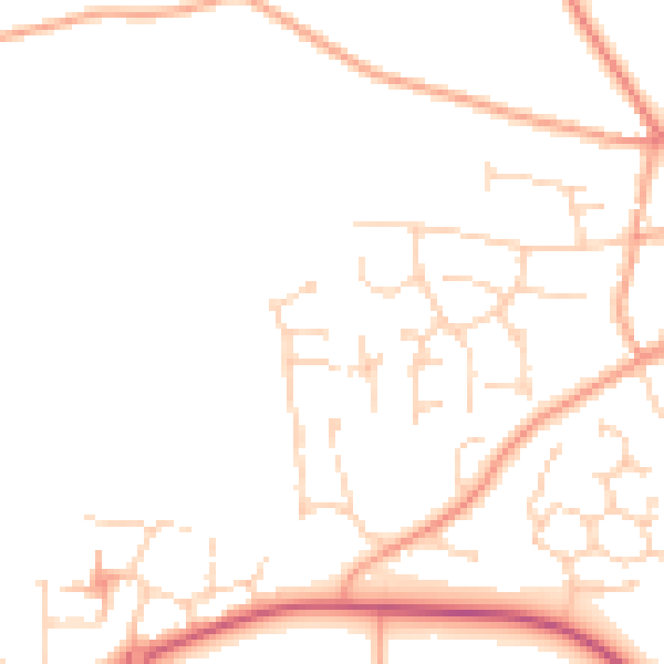 Daytime road noise heatmap for NR11 6YB