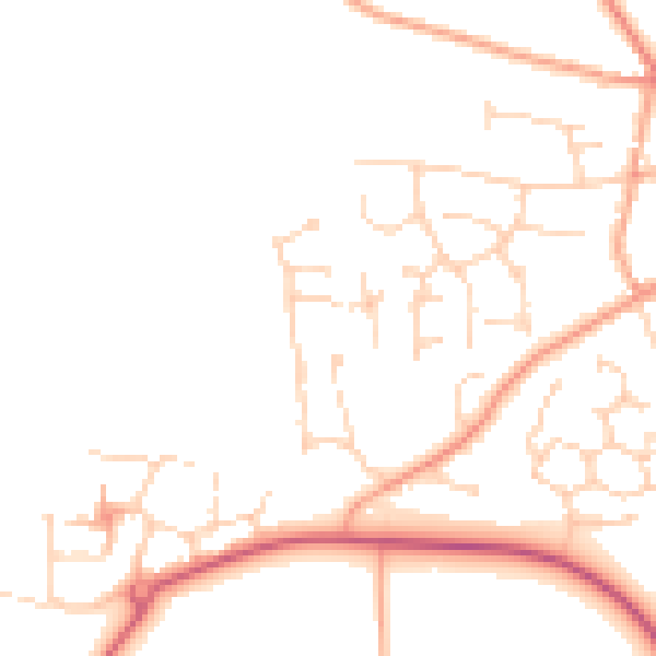 Daytime road noise heatmap for NR11 6YF