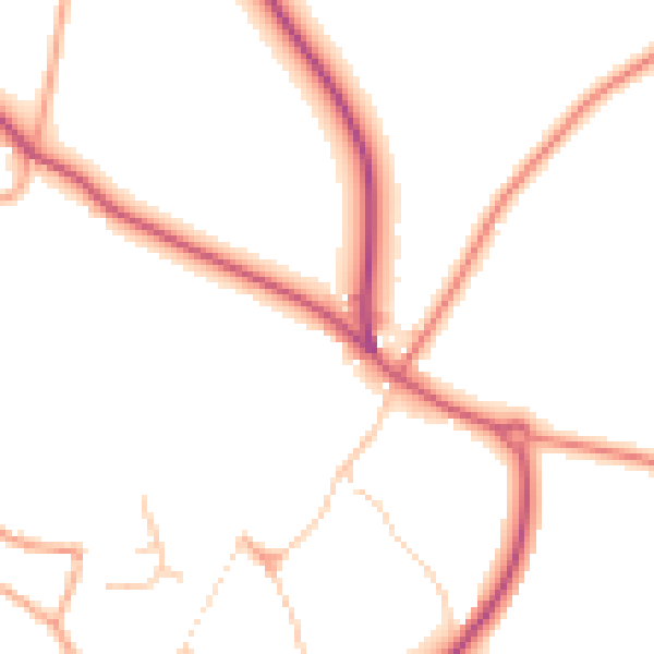 Daytime road noise heatmap for NR11 7BP