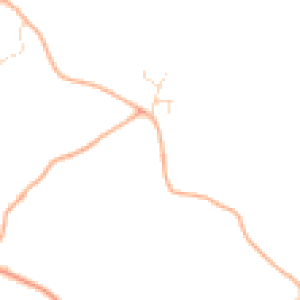 Daytime road noise heatmap for NR11 7PQ