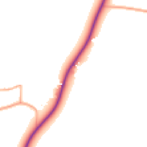 Daytime road noise heatmap for NR11 7QE