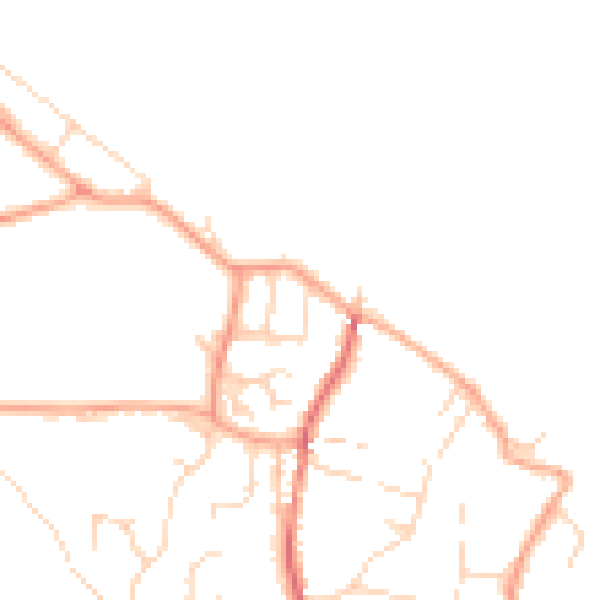 Daytime road noise heatmap for NR11 8BB