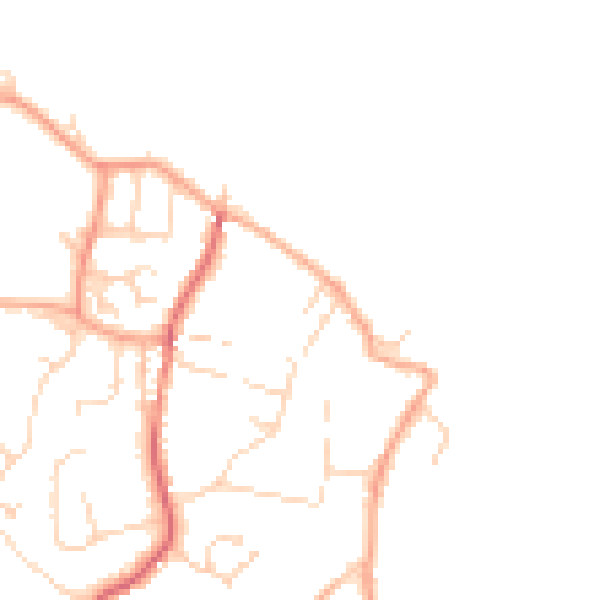 Daytime road noise heatmap for NR11 8BH