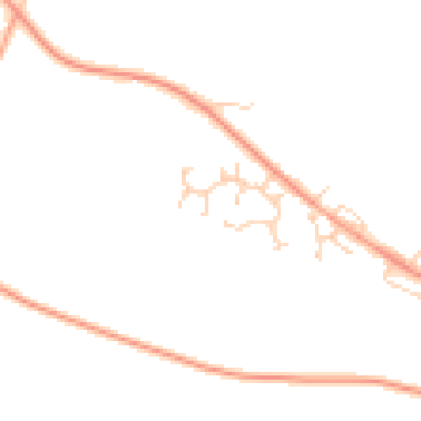 Daytime road noise heatmap for NR11 8EN