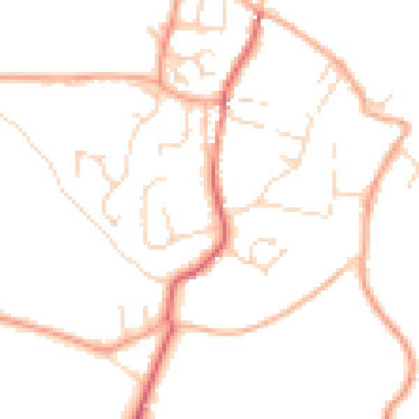 Daytime road noise heatmap for NR11 8JL