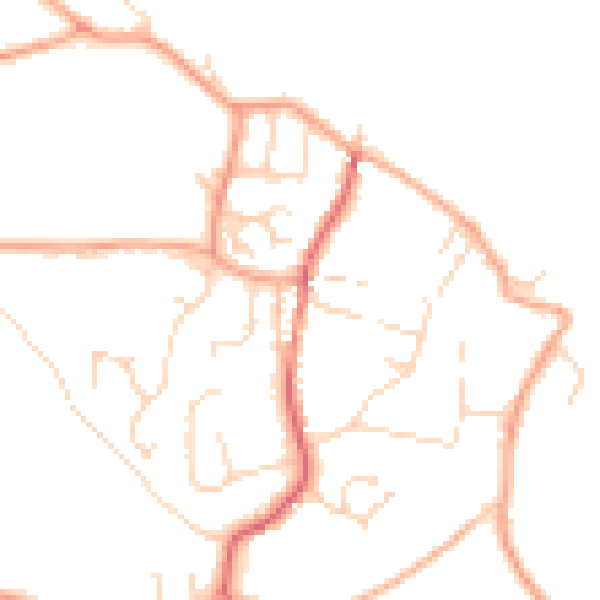 Daytime road noise heatmap for NR11 8LH
