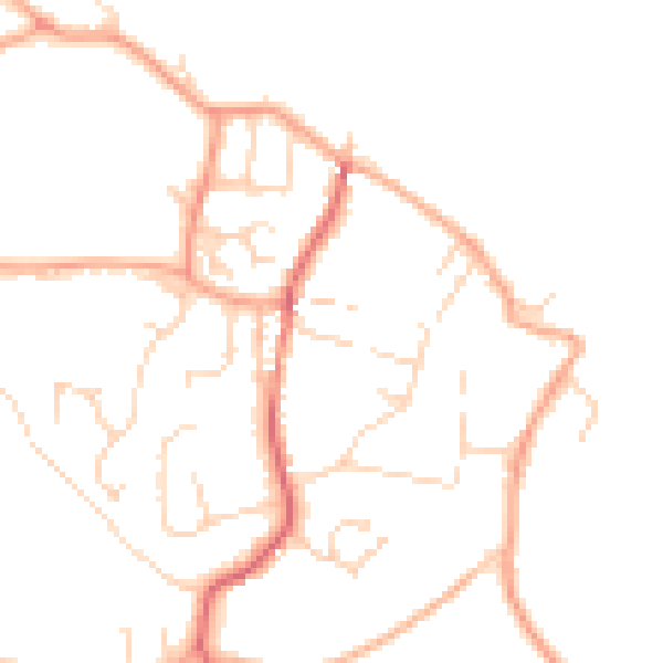 Daytime road noise heatmap for NR11 8LJ
