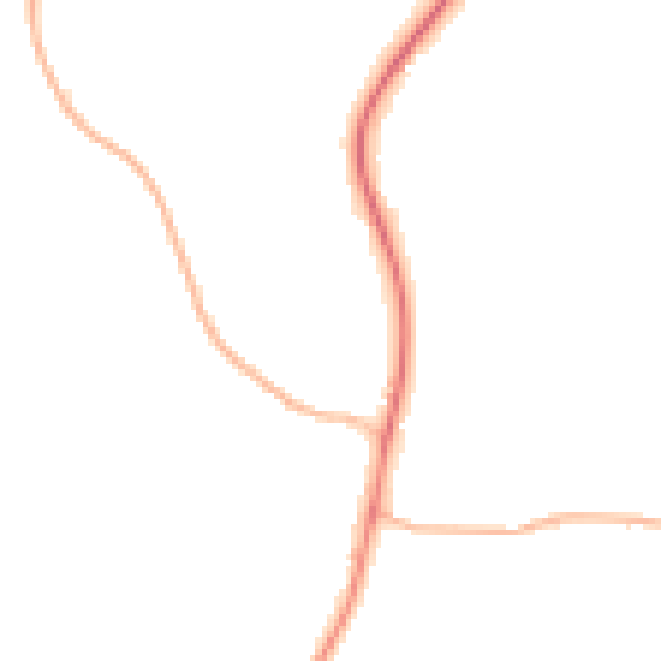 Night-time road noise heatmap for NR11 8LX
