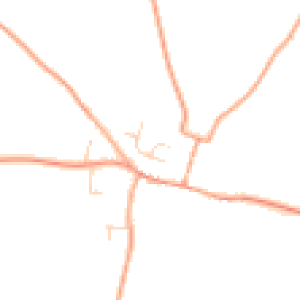 Daytime road noise heatmap for NR11 8NT