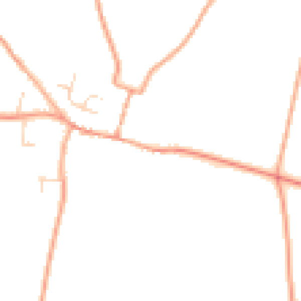 Daytime road noise heatmap for NR11 8NW