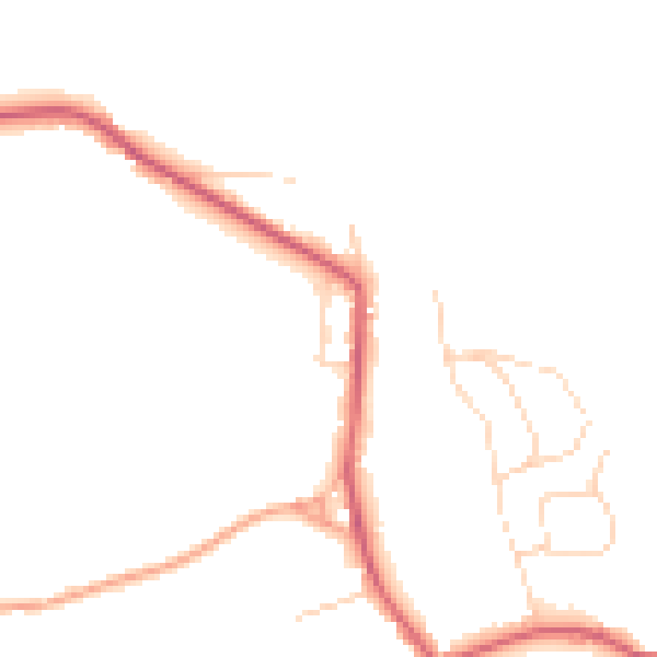 Daytime road noise heatmap for NR12 0EN