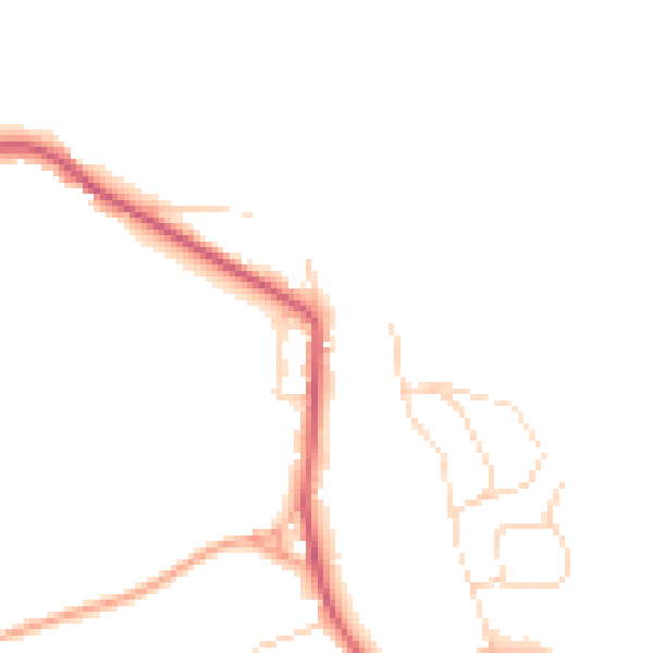 Daytime road noise heatmap for NR12 0EW