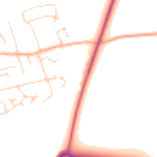 Daytime road noise heatmap for NR12 7DE