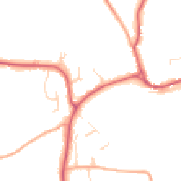 Daytime road noise heatmap for NR12 7EE