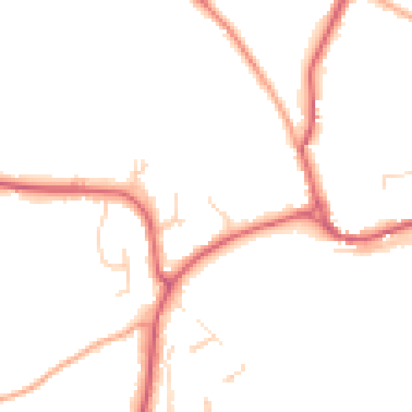 Daytime road noise heatmap for NR12 7ES