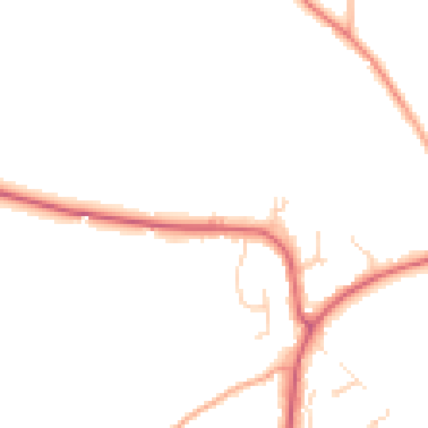 Daytime road noise heatmap for NR12 7EY