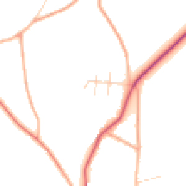 Daytime road noise heatmap for NR12 7JA