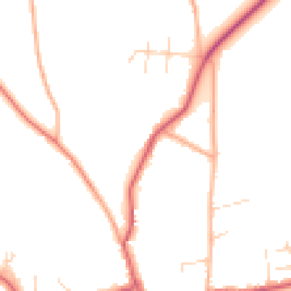 Daytime road noise heatmap for NR12 7JJ