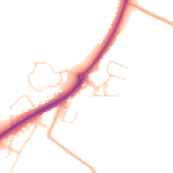 Daytime road noise heatmap for NR12 8ER
