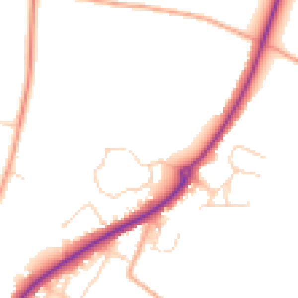 Daytime road noise heatmap for NR12 8GA