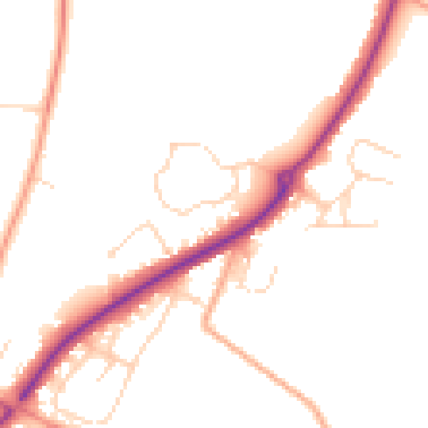 Daytime road noise heatmap for NR12 8GR