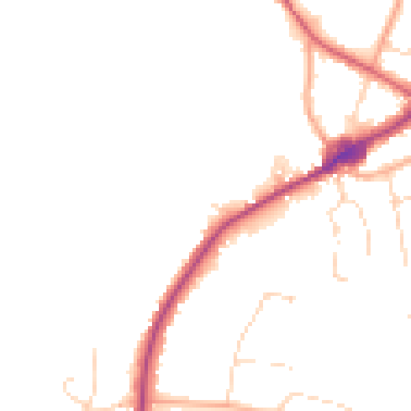 Daytime road noise heatmap for NR12 8SX