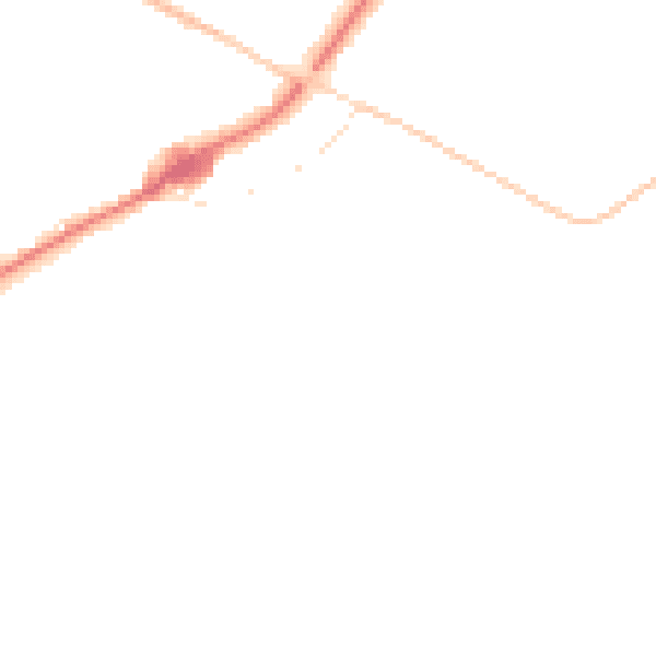 Night-time road noise heatmap for NR12 8UJ