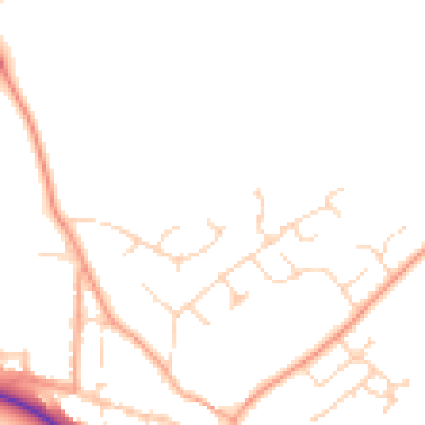 Daytime road noise heatmap for NR12 9EF