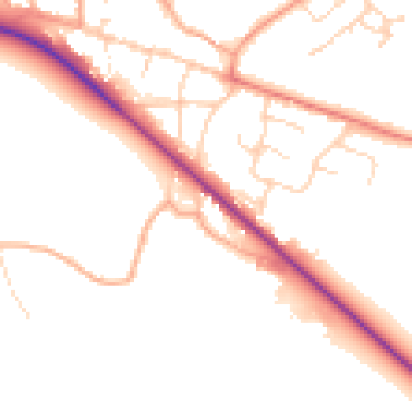 Daytime road noise heatmap for NR12 9FE