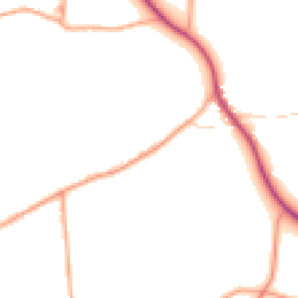 Daytime road noise heatmap for NR12 9NH