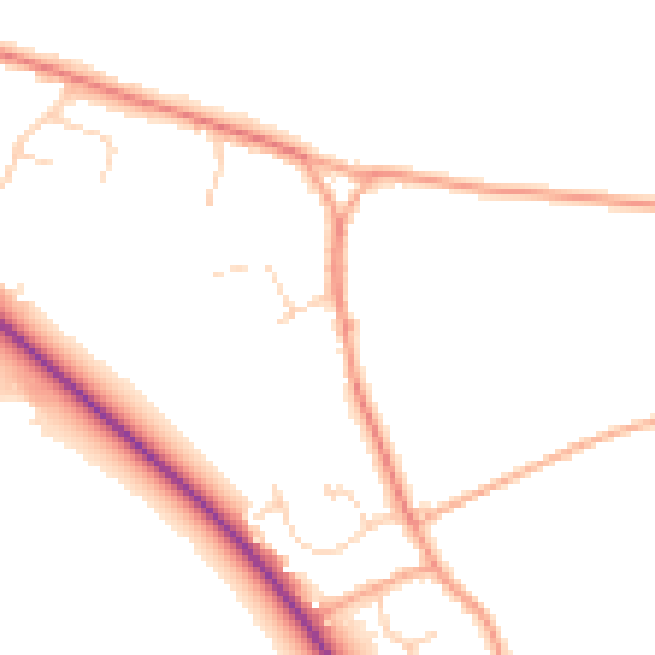 Daytime road noise heatmap for NR12 9SF
