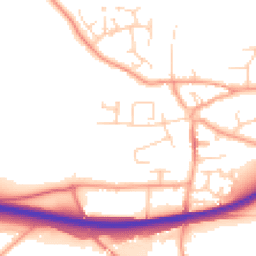 Daytime road noise heatmap for NR13 3BJ