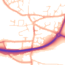 Daytime road noise heatmap for NR13 3DG