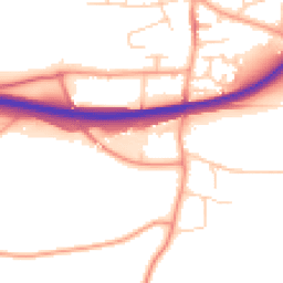 Daytime road noise heatmap for NR13 3DT
