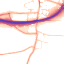 Daytime road noise heatmap for NR13 3FH
