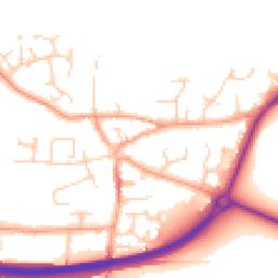 Daytime road noise heatmap for NR13 3QL