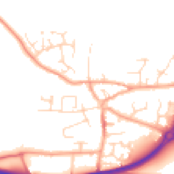 Daytime road noise heatmap for NR13 3QT
