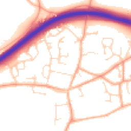 Daytime road noise heatmap for NR13 4JD
