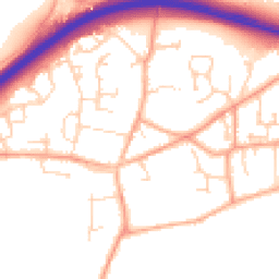 Daytime road noise heatmap for NR13 4JJ