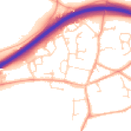 Daytime road noise heatmap for NR13 4JN
