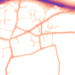 Daytime road noise heatmap for NR13 4LP