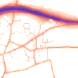 Daytime road noise heatmap for NR13 4PG