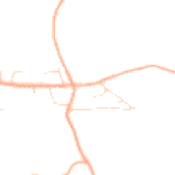 Daytime road noise heatmap for NR13 4PY