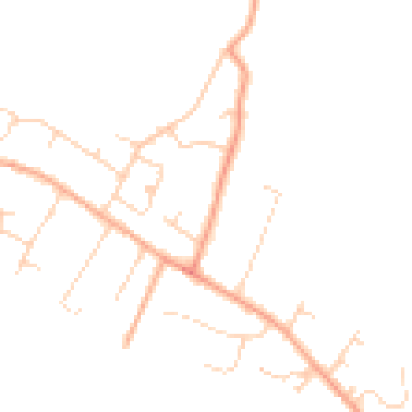 Daytime road noise heatmap for NR13 5NN