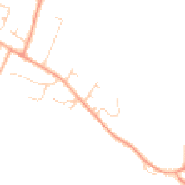 Daytime road noise heatmap for NR13 5PE