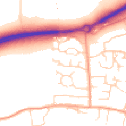 Daytime road noise heatmap for NR13 5QS