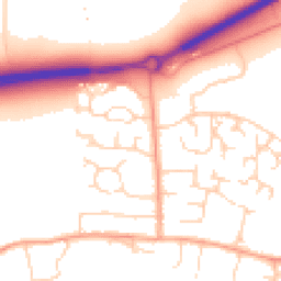 Daytime road noise heatmap for NR13 5QU